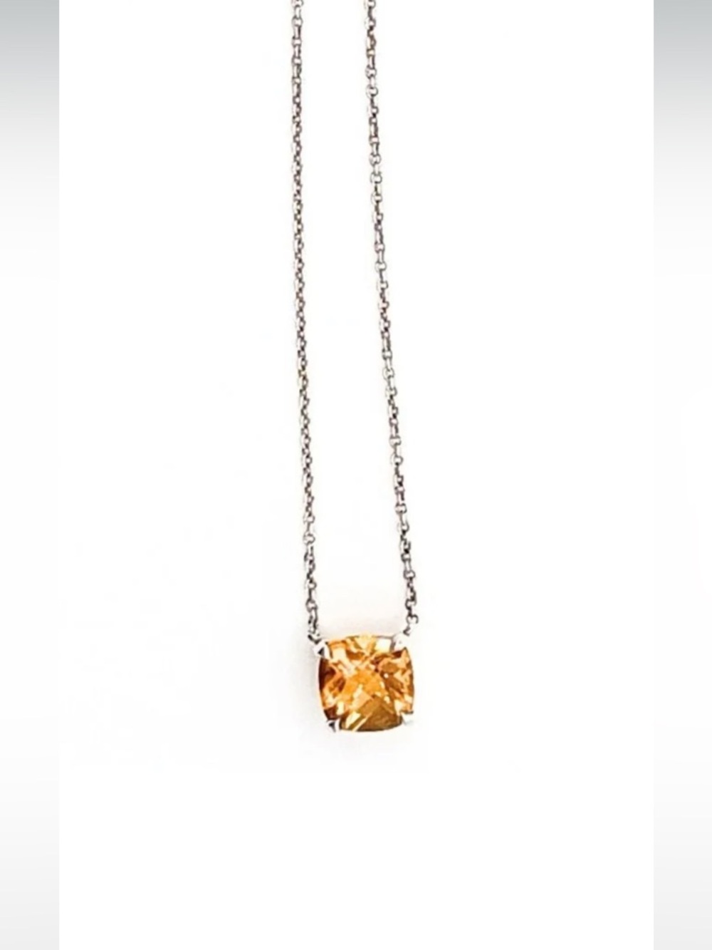 Estate Tiffany & Co. Yellow Citrine Pendant Necklace - Women Jewelry